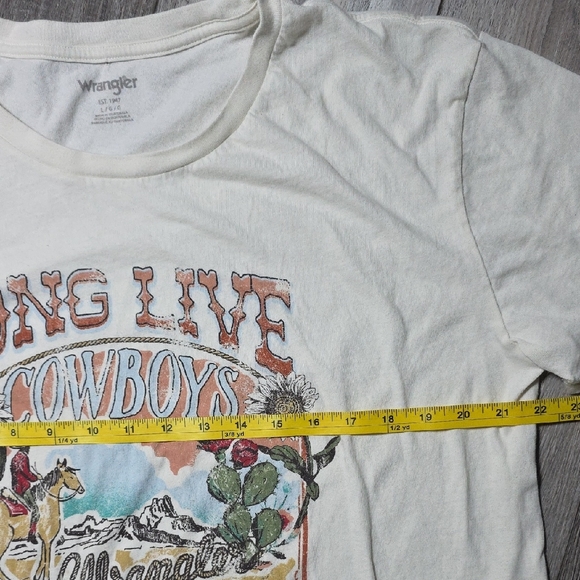 Wrangler | Women's Long Live Cowboys Graphic T-Shirt Sz Lg - Picture 3 of 7